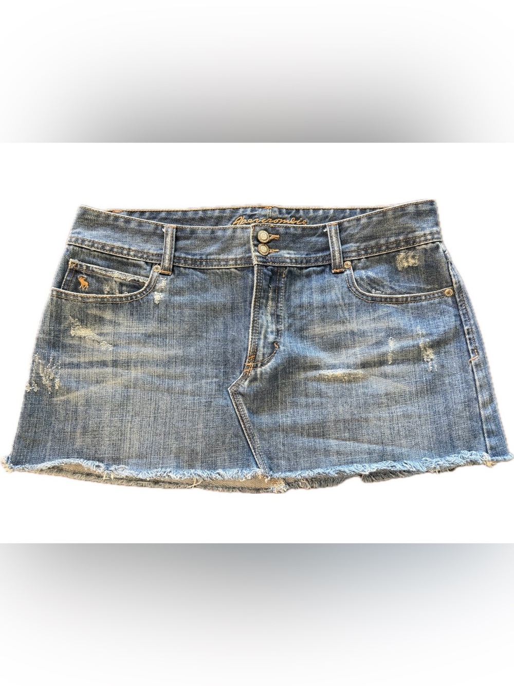 Abercrombie & Fitch Women's Distressed Denim Mini Skirt Size 10